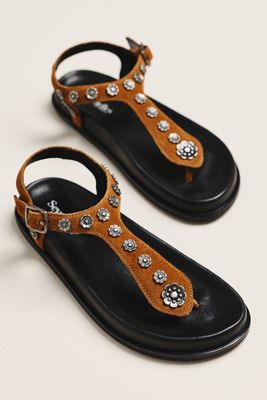 Seychelles Sunday Funday Studded T-Strap Sandals