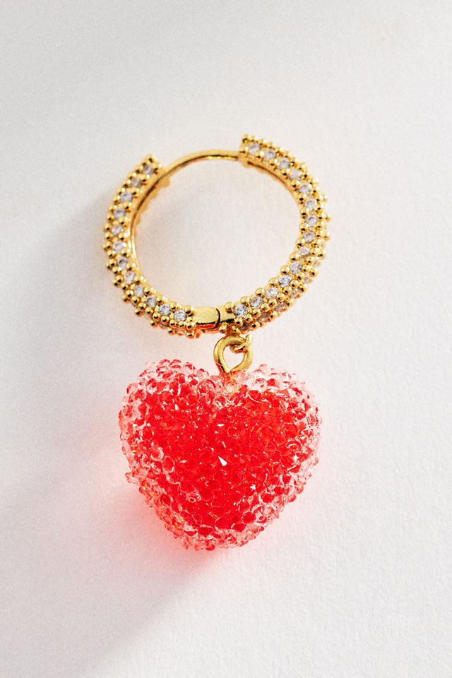 Crystal Haze Jelly Heart Drop Earrings #1