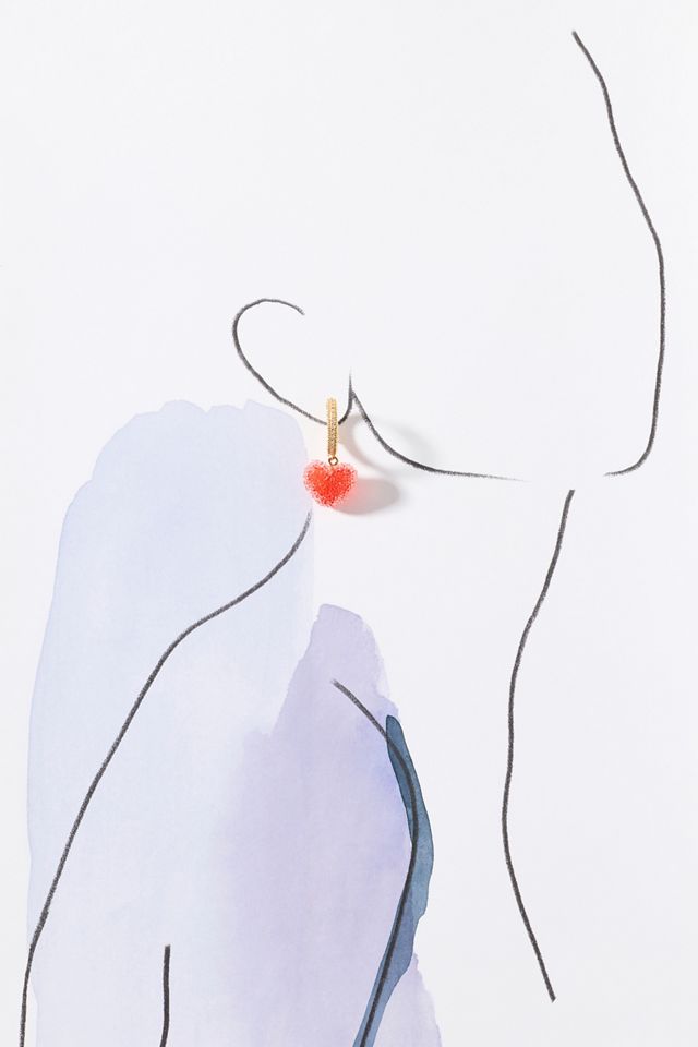 Crystal Haze Jelly Heart Drop Earrings | Anthropologie