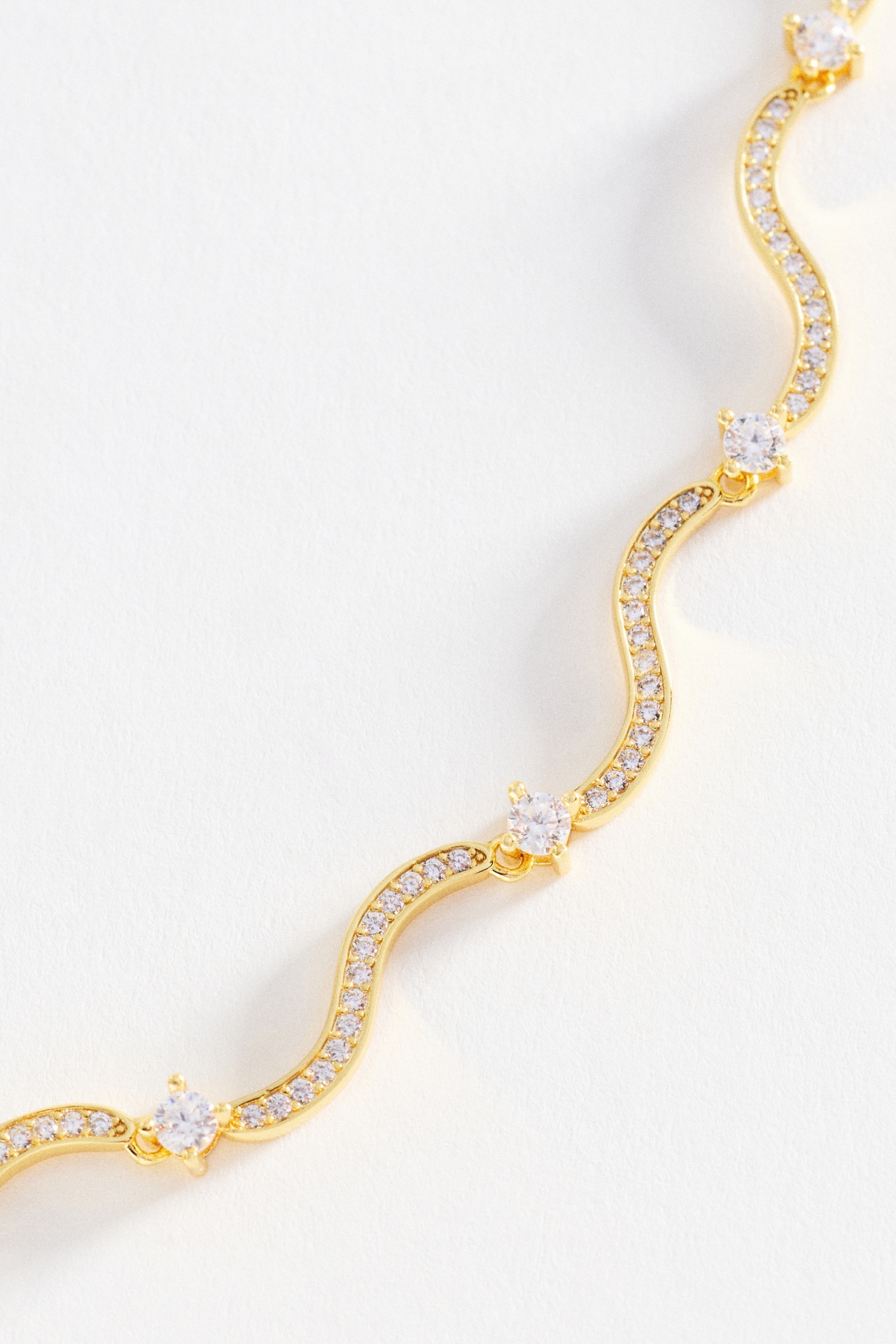 Crystal Haze Swirl Tennis Necklace