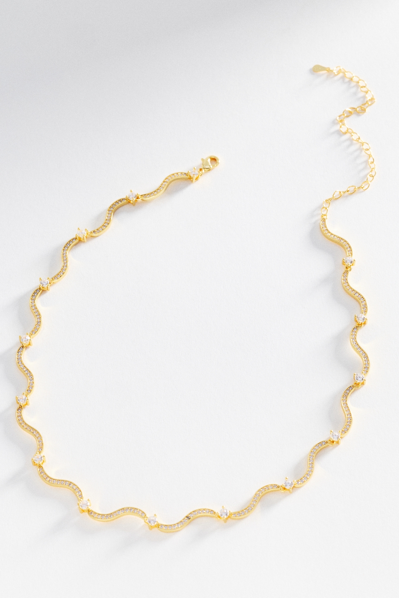 Crystal Haze Swirl Tennis Necklace