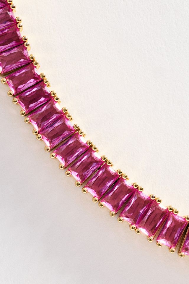 Crystal Haze Baguette Necklace #1