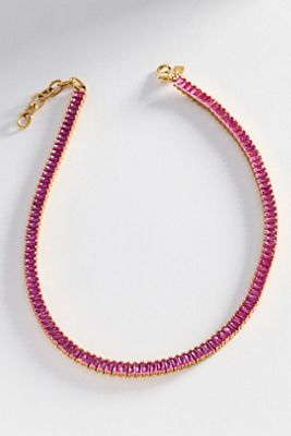 Crystal Haze Baguette Necklace