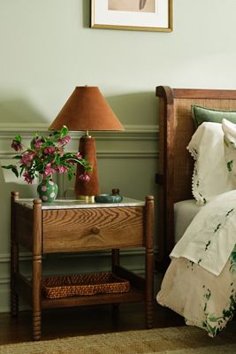 Amelia Marble-Top Nightstand