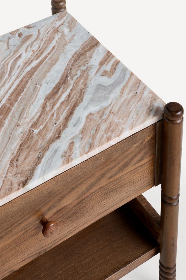 Amelia Marble Top Nightstand #3