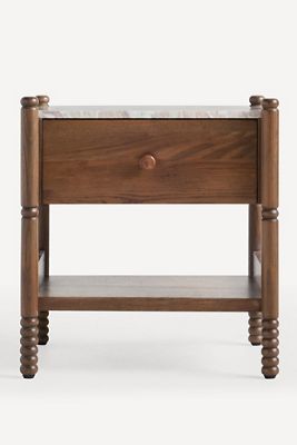 Amelia Marble-Top Nightstand