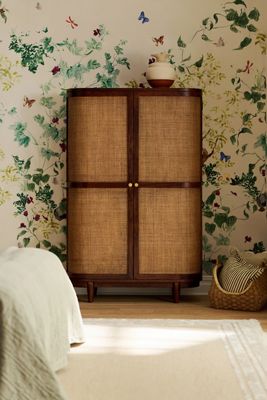 Canggu Acacia Cane Armoire