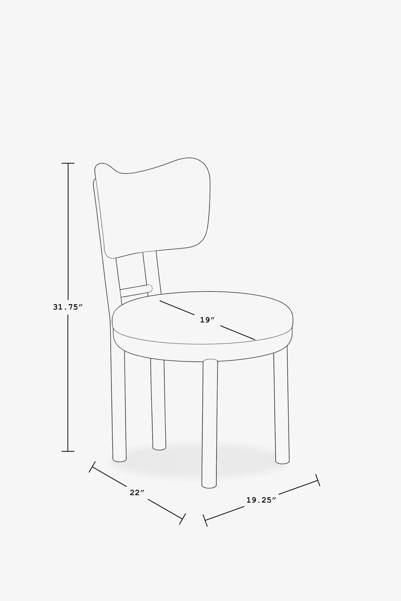 Irie Cheyenne Oak Wood Dining Chair - thumbnail 8