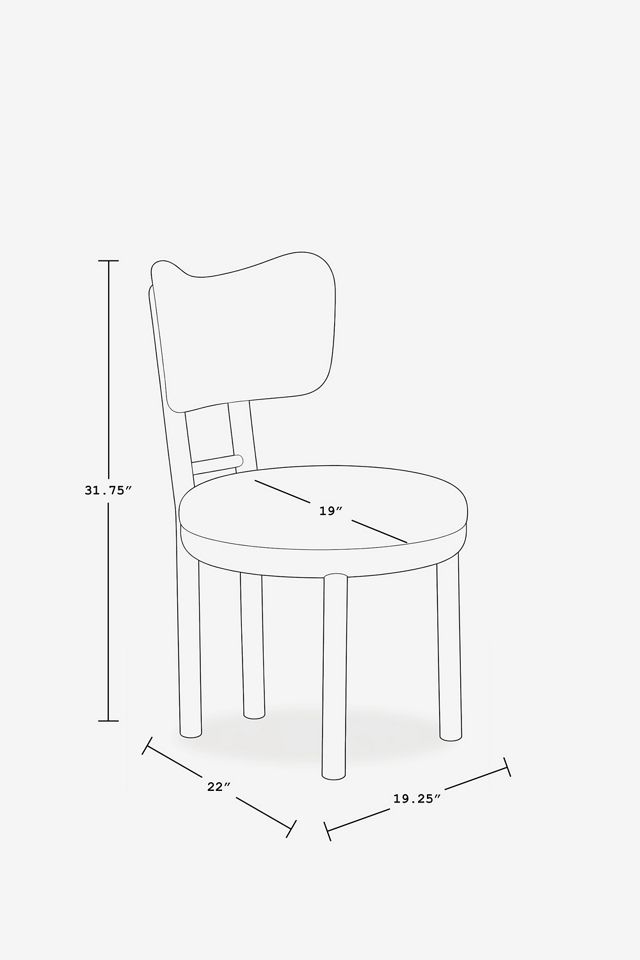 Irie Cheyenne Oak Wood Dining Chair #7