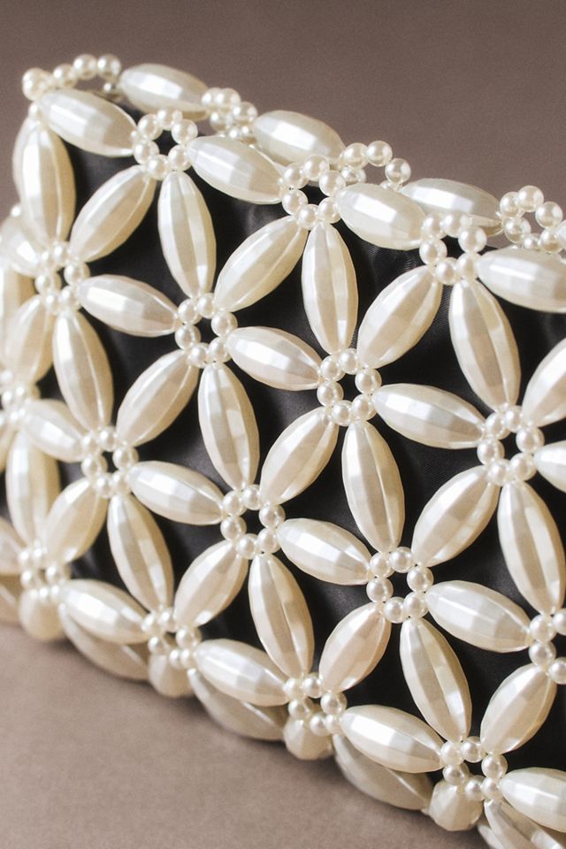 Dolce Vita Marlow Satin Pearl Clutch | Anthropologie
