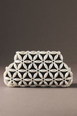 Dolce Vita Marlow Satin Pearl Clutch