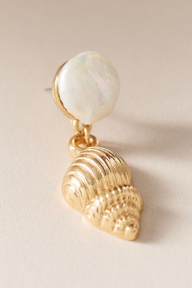 Panacea Pearl Shell Drop Earrings #1