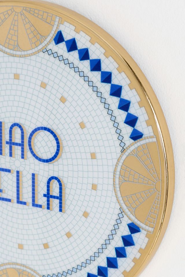 Bistro Tile Stoneware 24k Gold Accent Italia Gallery Wall Charm #1