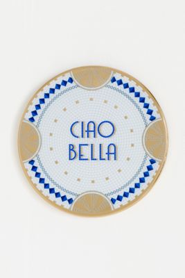 Bistro Tile Stoneware 24k Gold Accent Italia Gallery Wall Charm