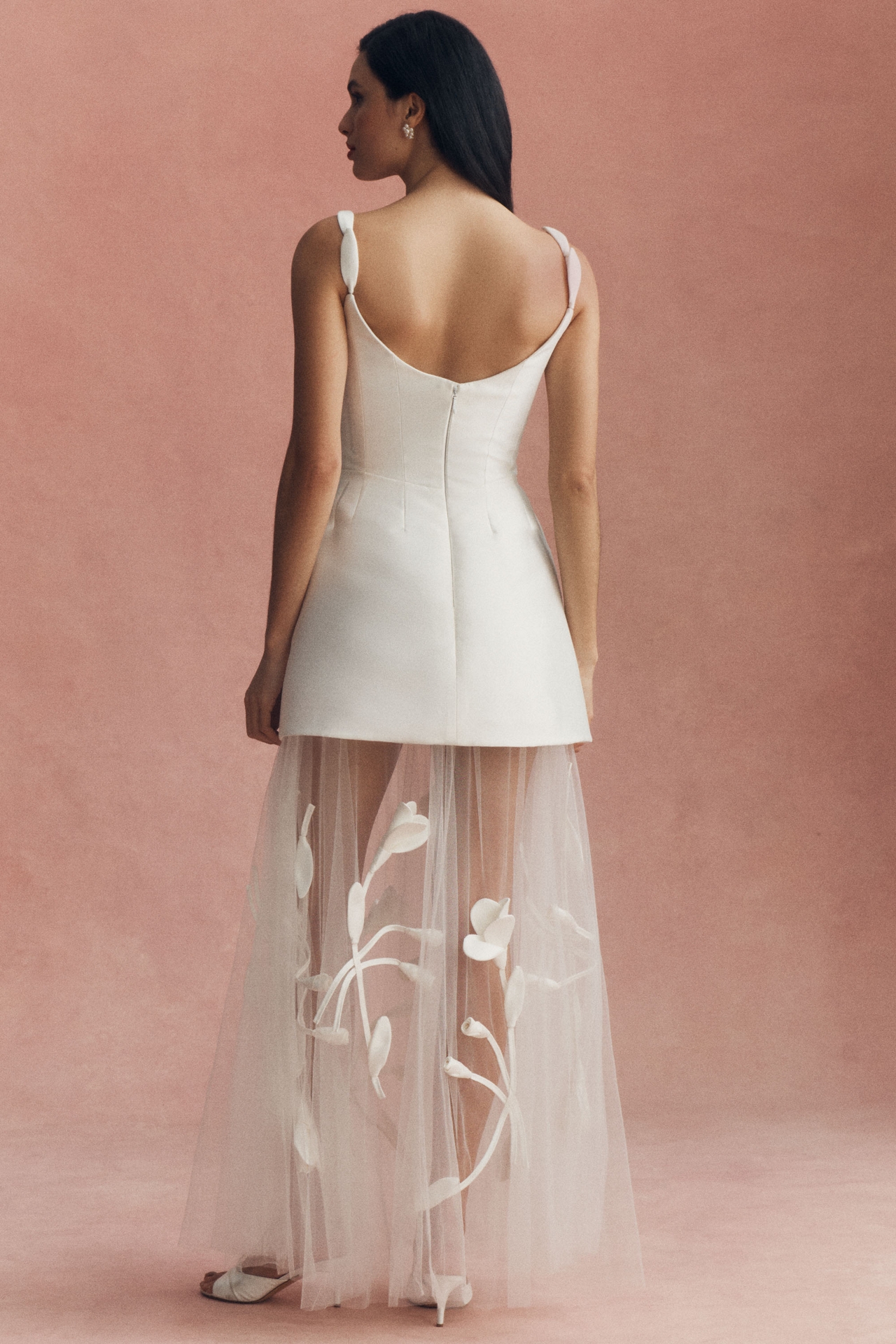 Watters Miranda A-Line Tulle Maxi Dress