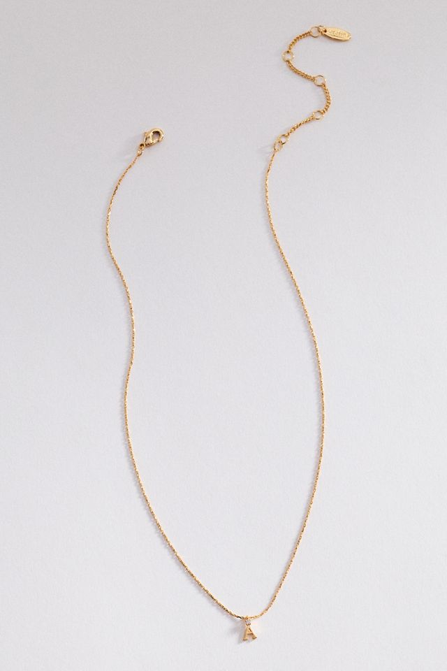 Crystal Initial Pendant Necklace #4