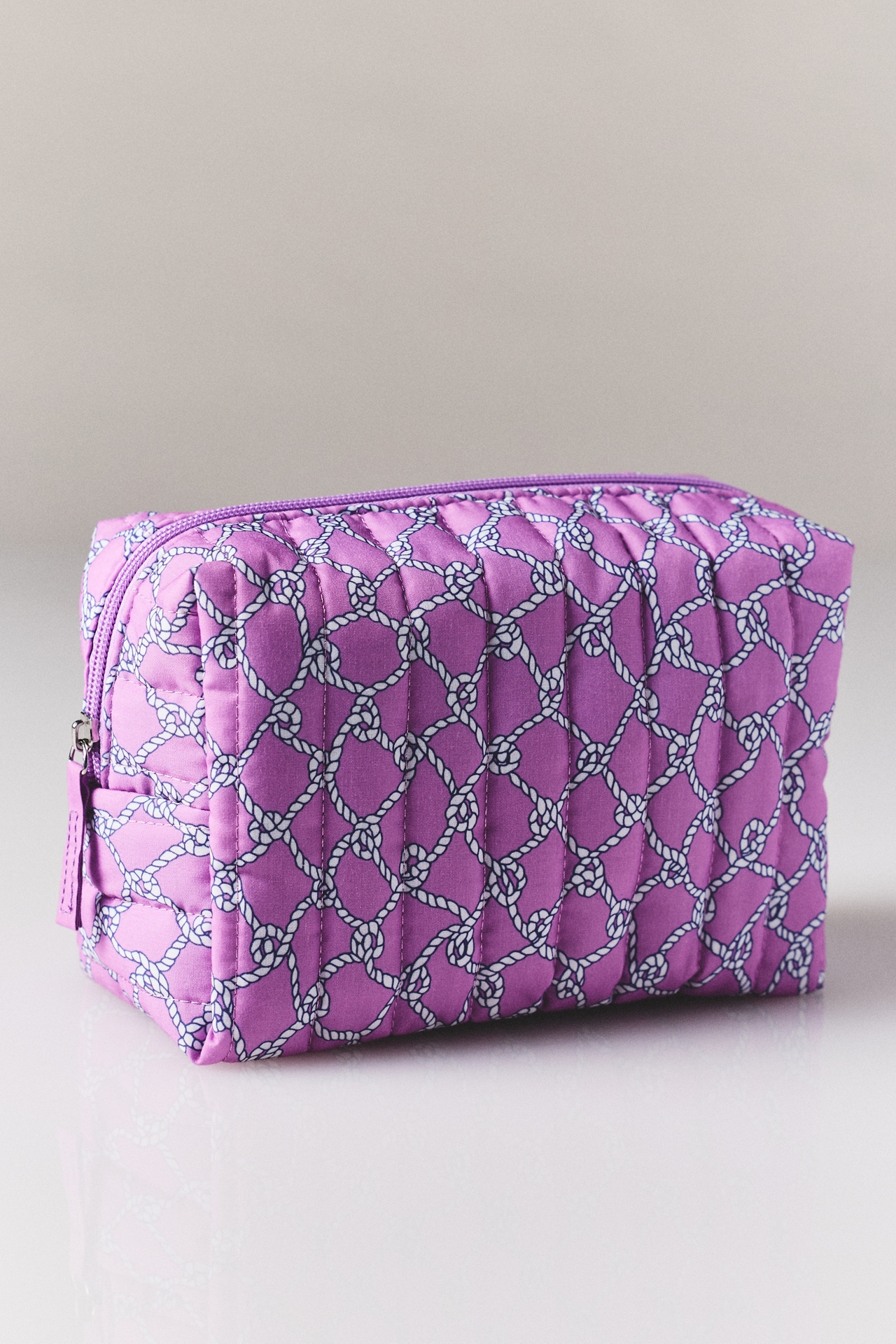 Printed Quilted Cosmetic Bag