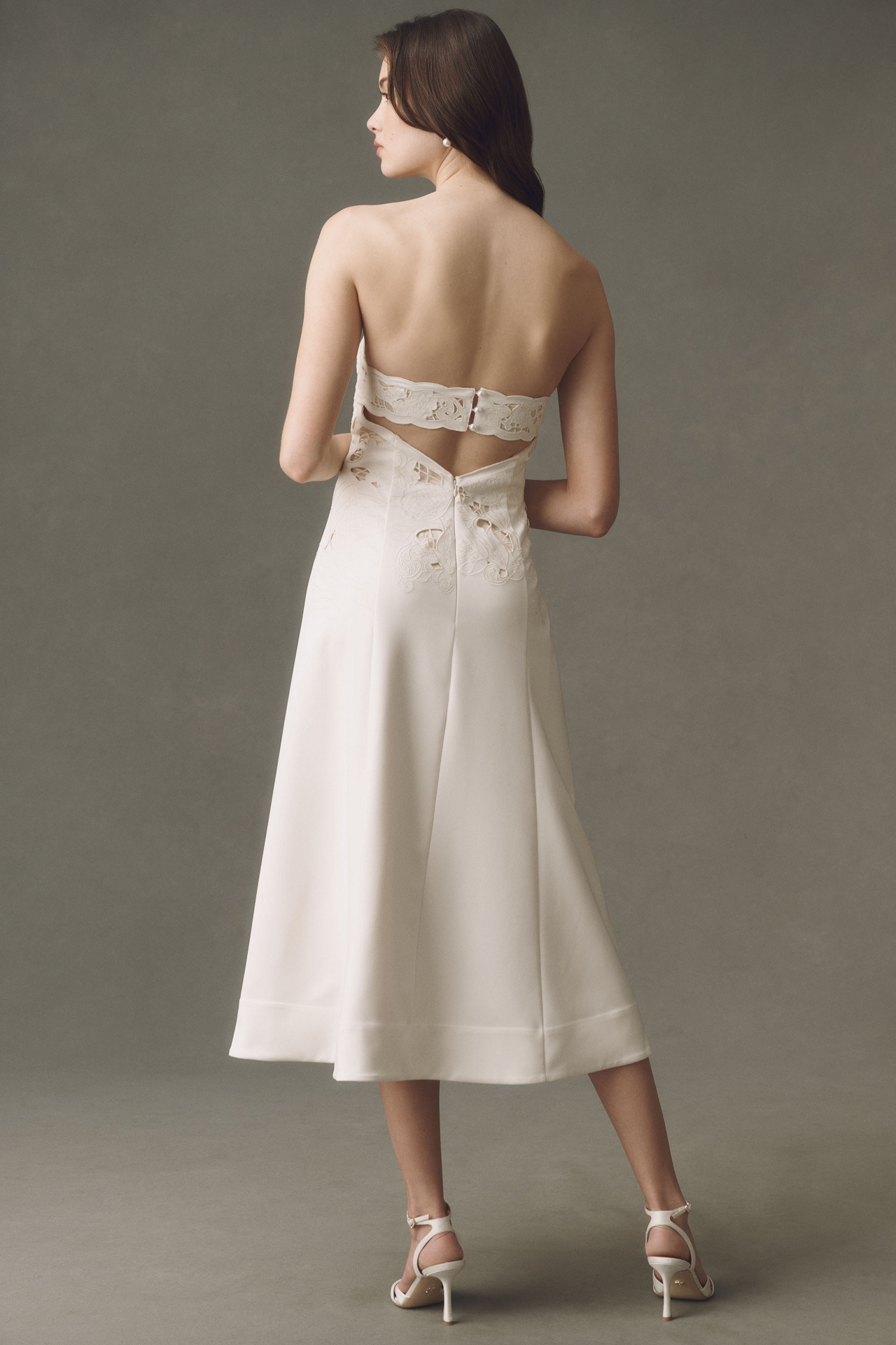 BHLDN Cutwork Strapless Maxi Dress