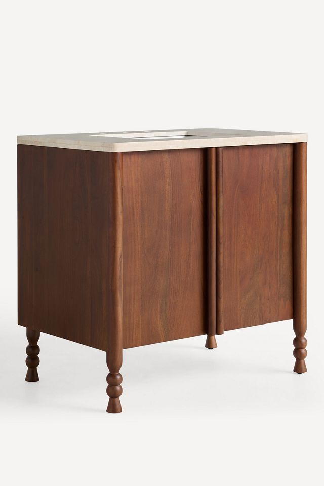 Dawn Marble-Top Single Bathroom Vanity #1
