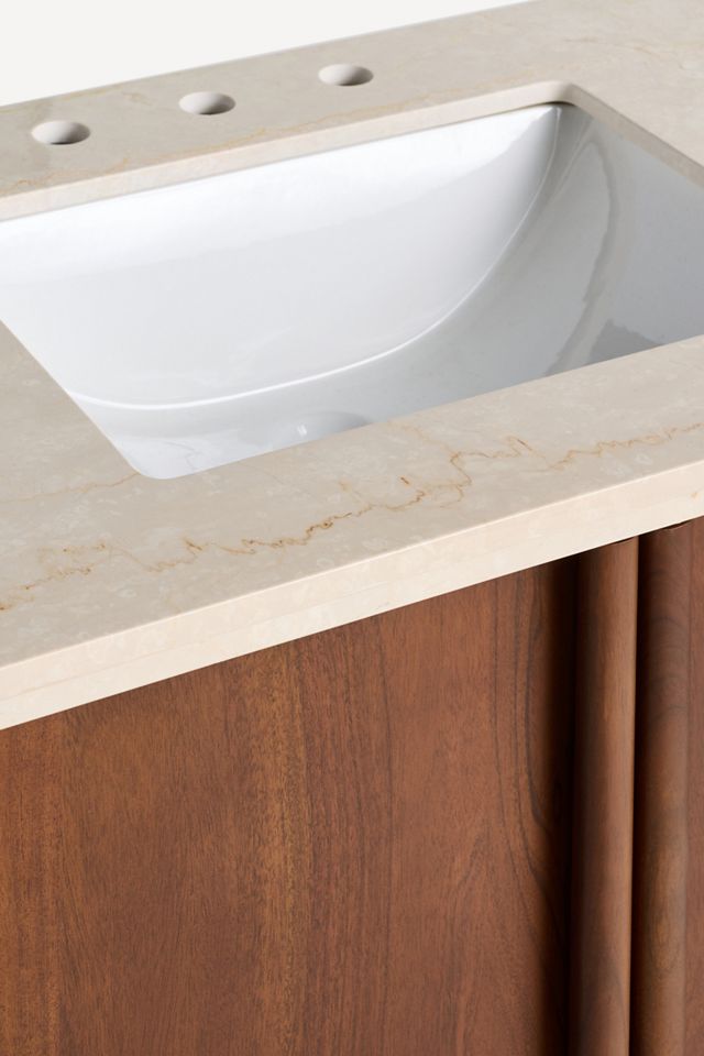 Dawn Marble-Top Single Bathroom Vanity #2