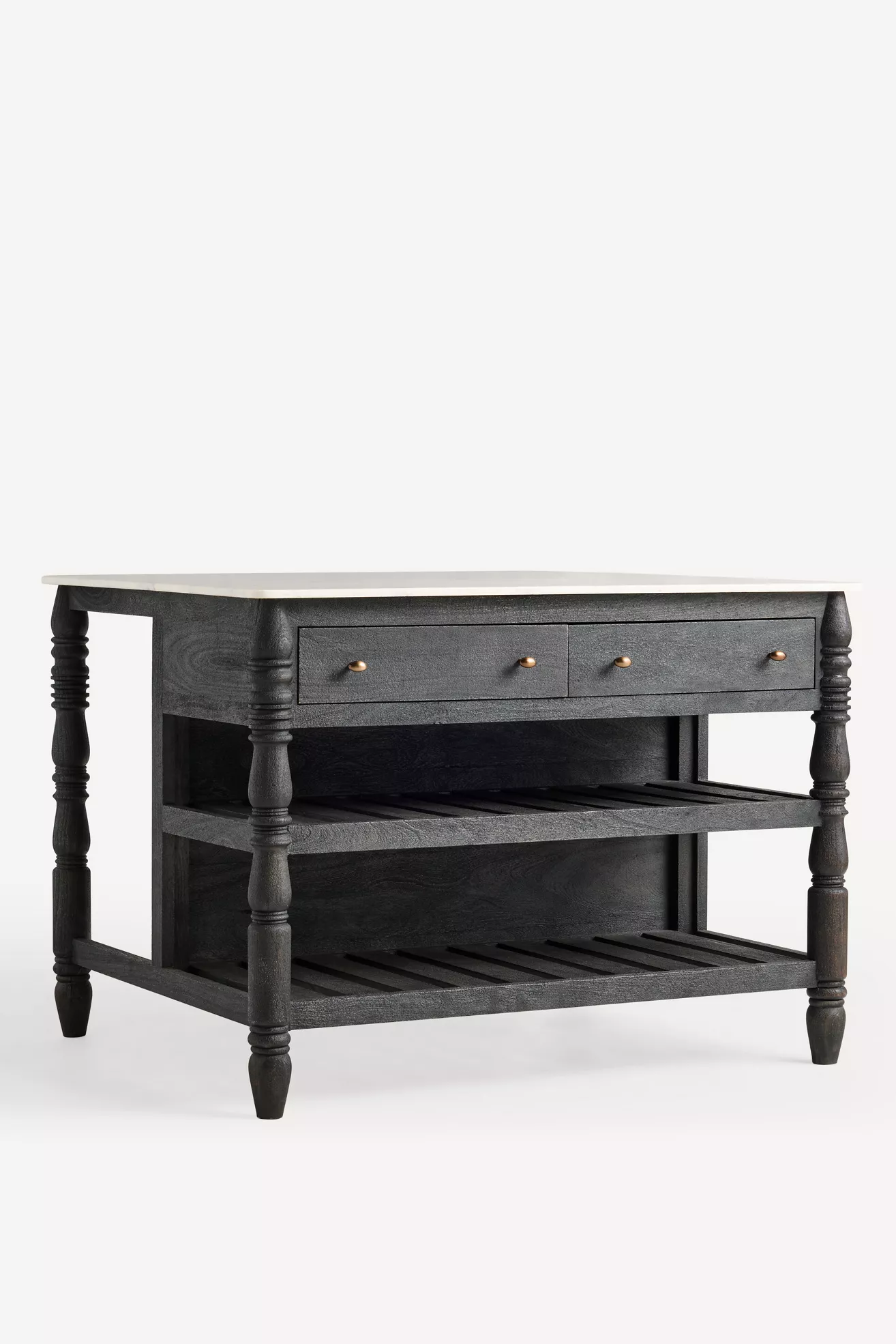 Spindle 50" Marble-Top Kitchen Island - thumbnail 9