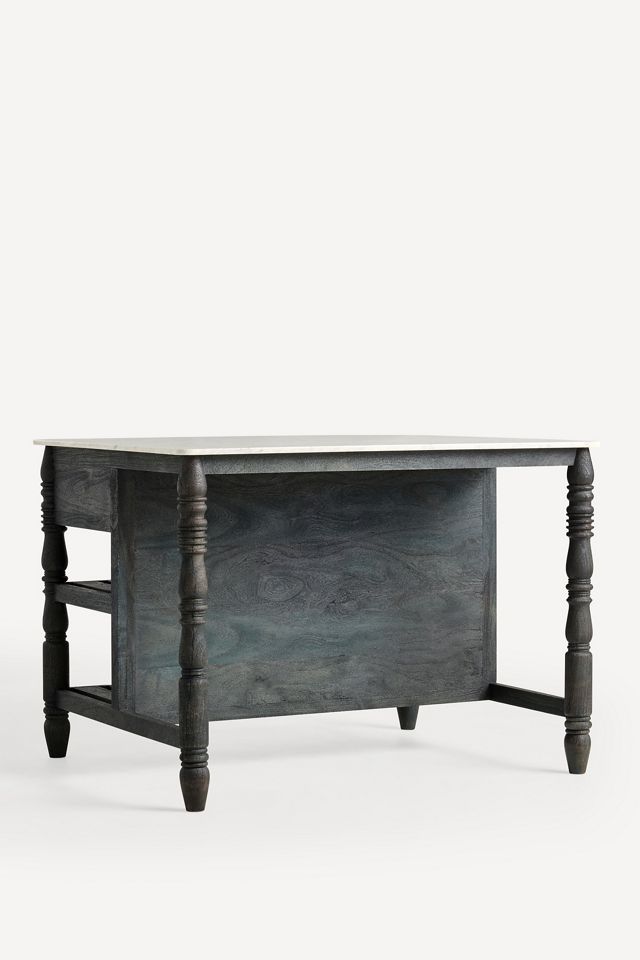 Spindle 50" Marble-Top Kitchen Island #2