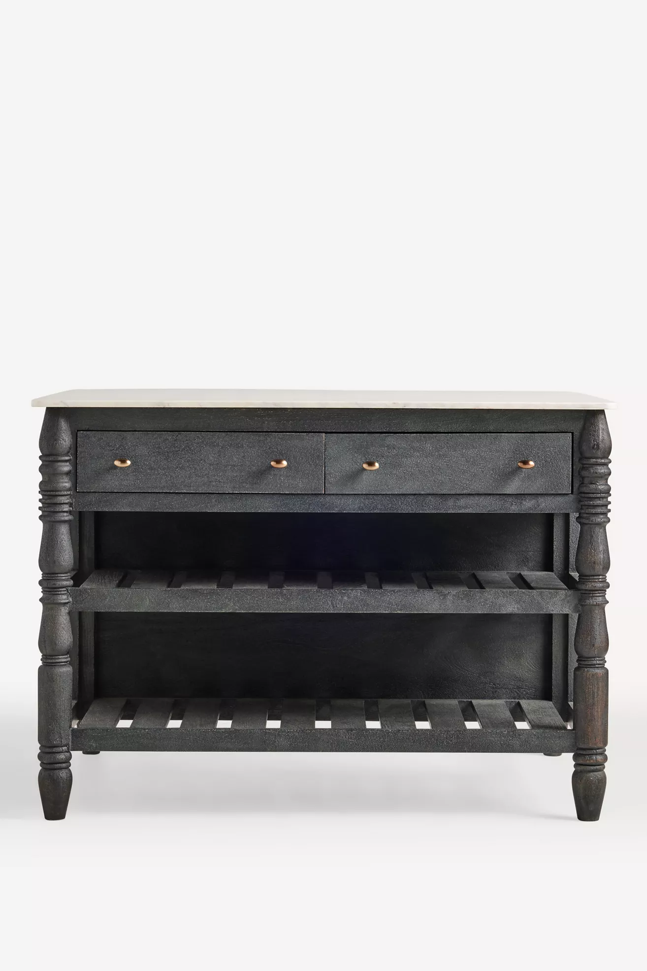 Spindle 50" Marble-Top Kitchen Island - thumbnail 8