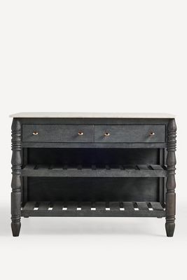 Spindle 50"  Marble-Top Kitchen Island