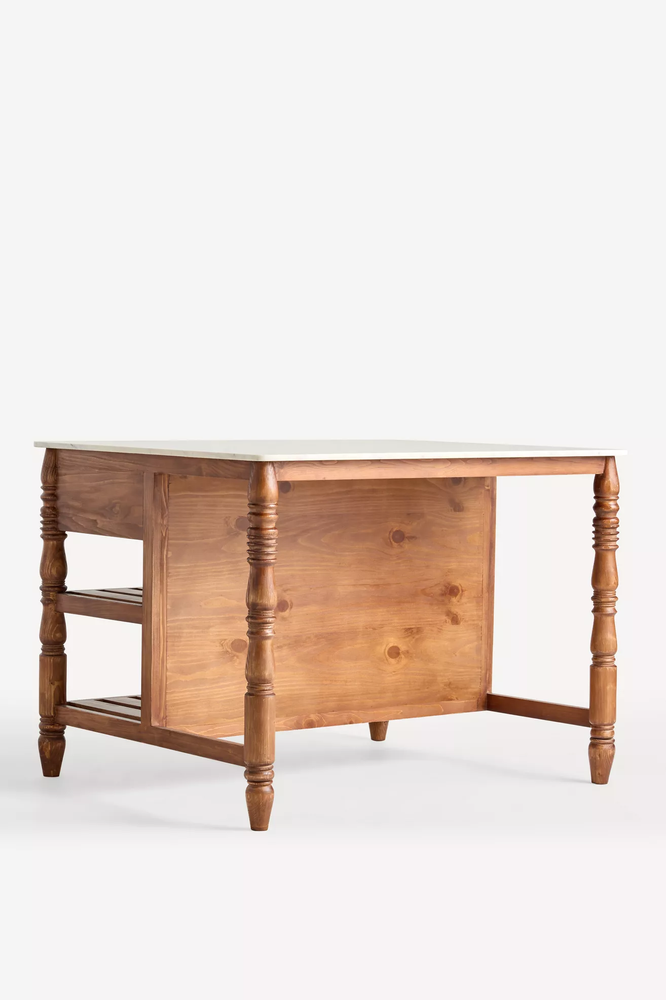 Spindle 50" Marble-Top Kitchen Island - thumbnail 4