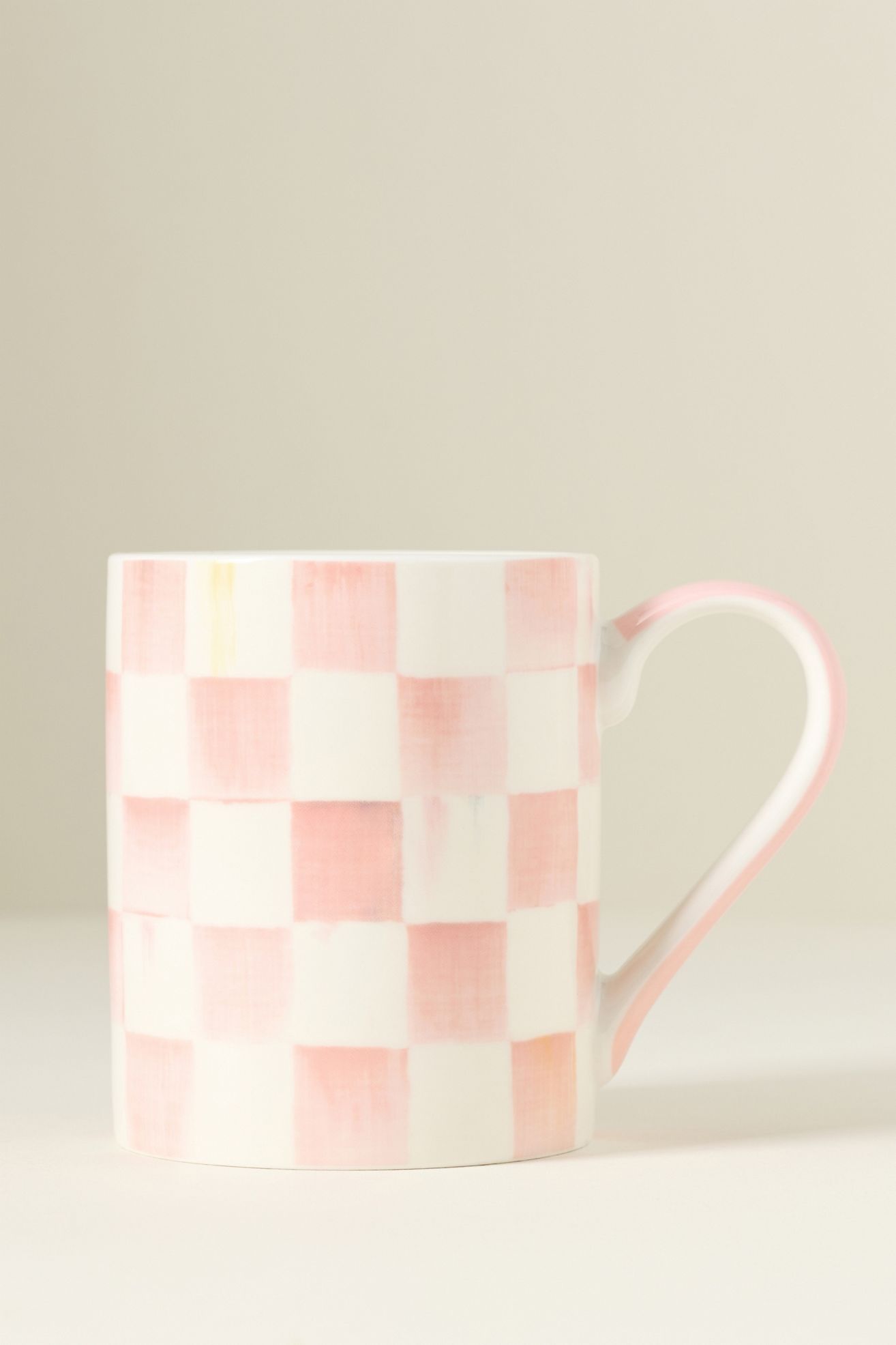 MacKenzie-Childs Check Porcelain Mug - Rosy Check, One Size