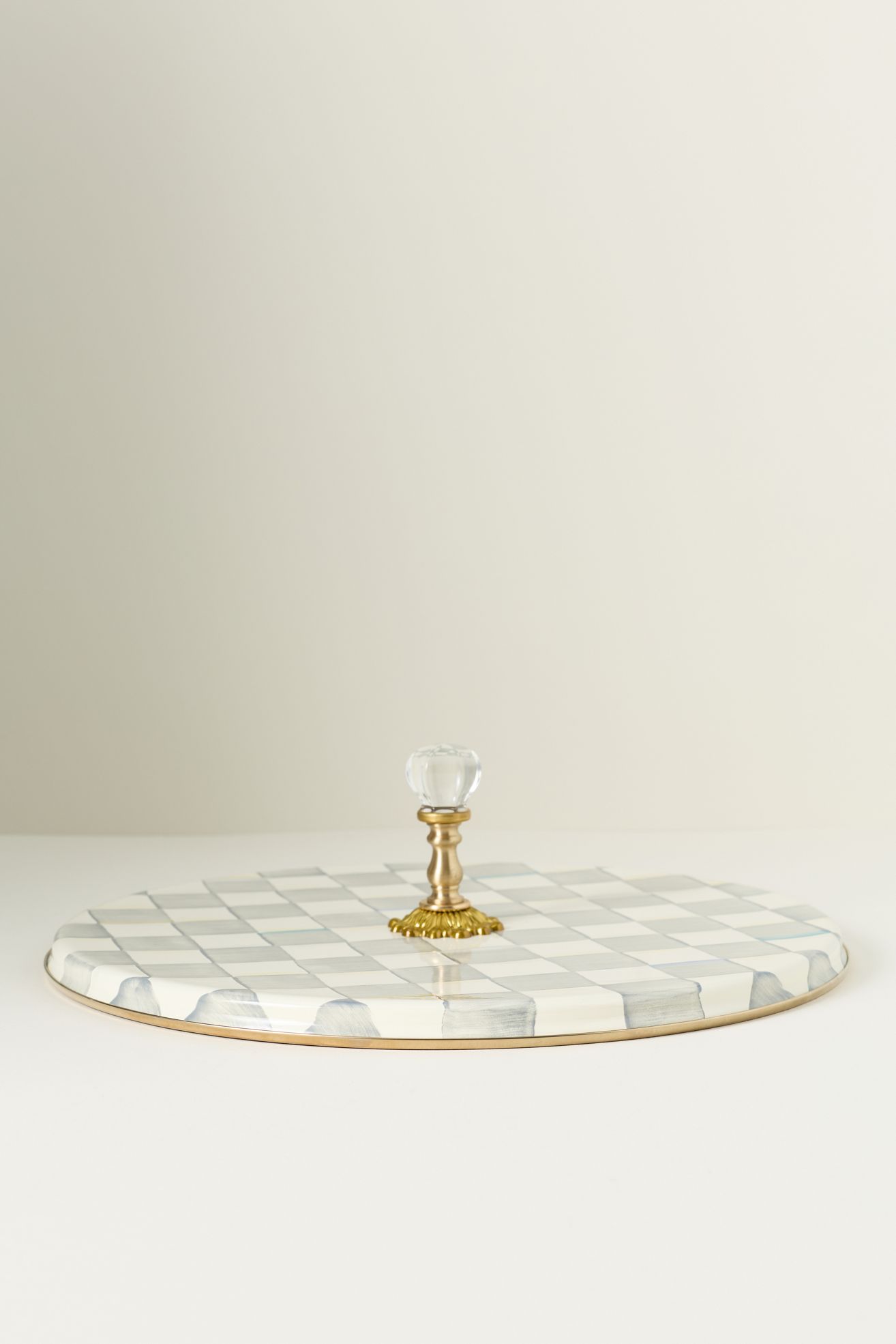 MacKenzie-Childs Check Cheese Platter - Sterling Check, One Size