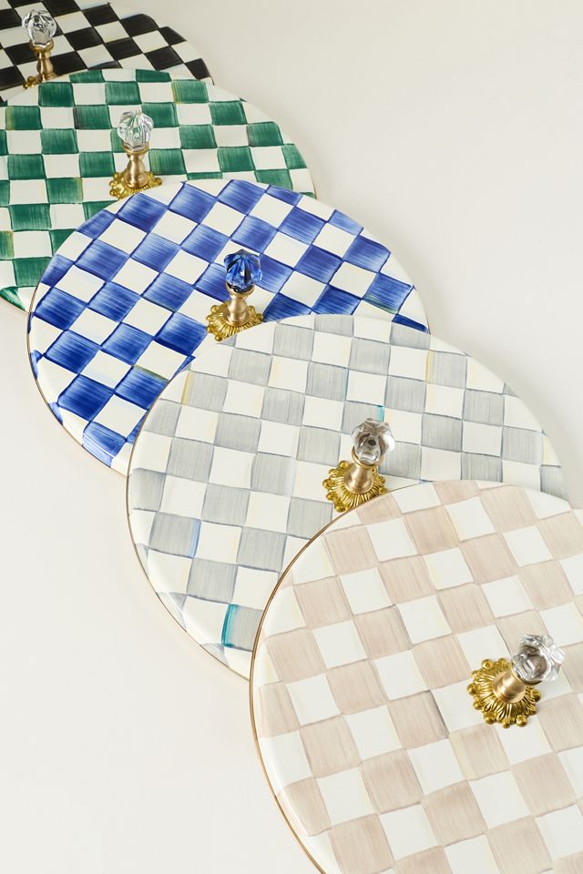 MacKenzie-Childs Check Cheese Platter #1