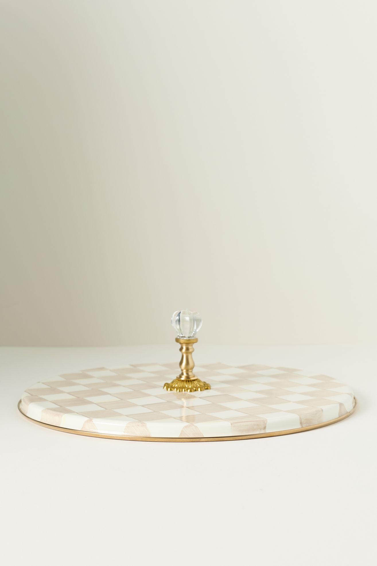 MacKenzie-Childs Check Cheese Platter - Mocha Check, One Size