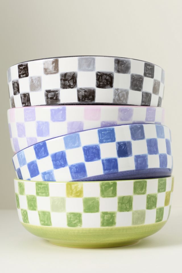 MacKenzie-Childs Stoneware Check Serving Bowl #3