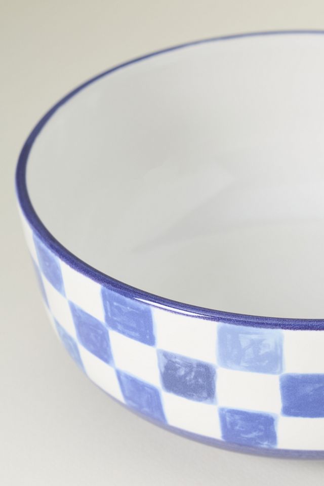 MacKenzie-Childs Stoneware Check Serving Bowl #2