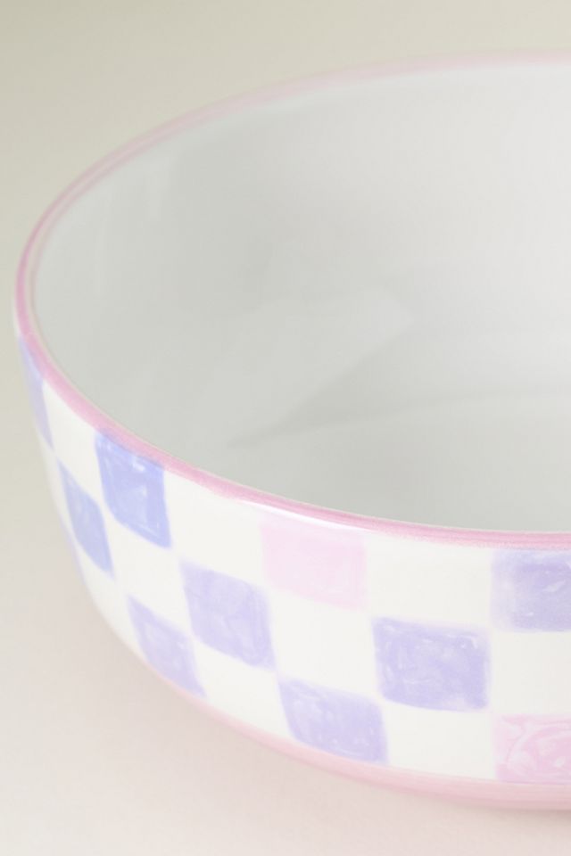 MacKenzie-Childs Stoneware Check Serving Bowl #1