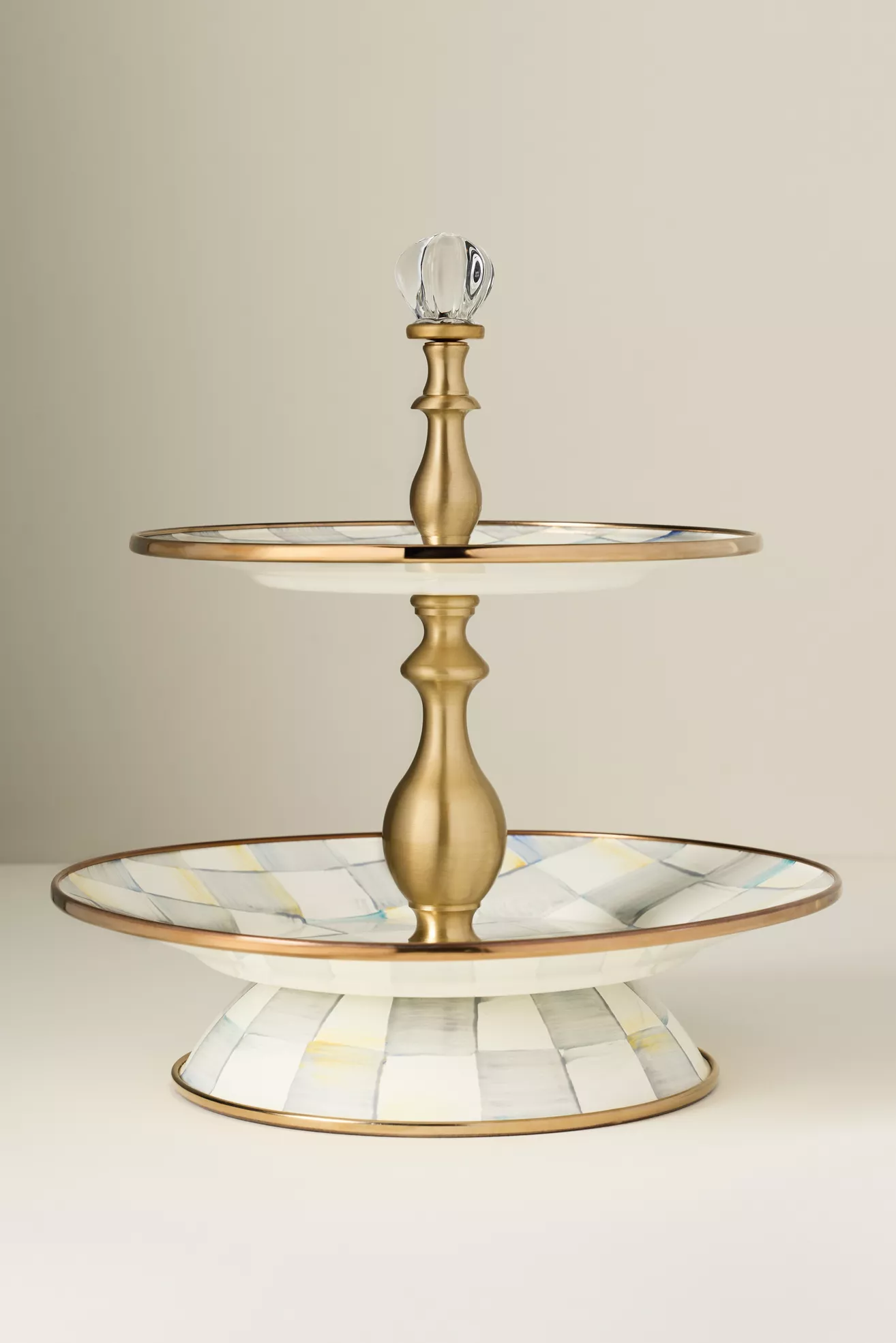 MacKenzie-Childs Check Two-Tier Sweet Stand - thumbnail 5