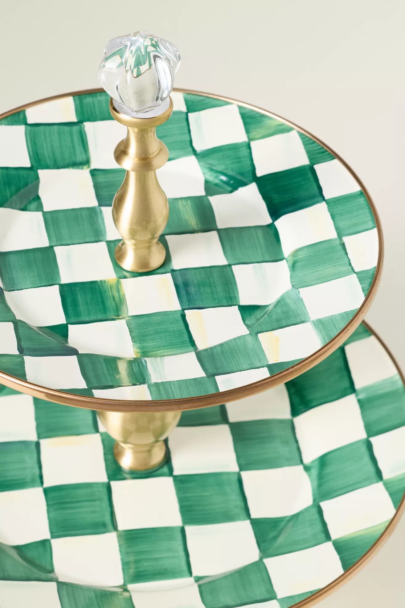 MacKenzie-Childs Check Two-Tier Sweet Stand - thumbnail 8