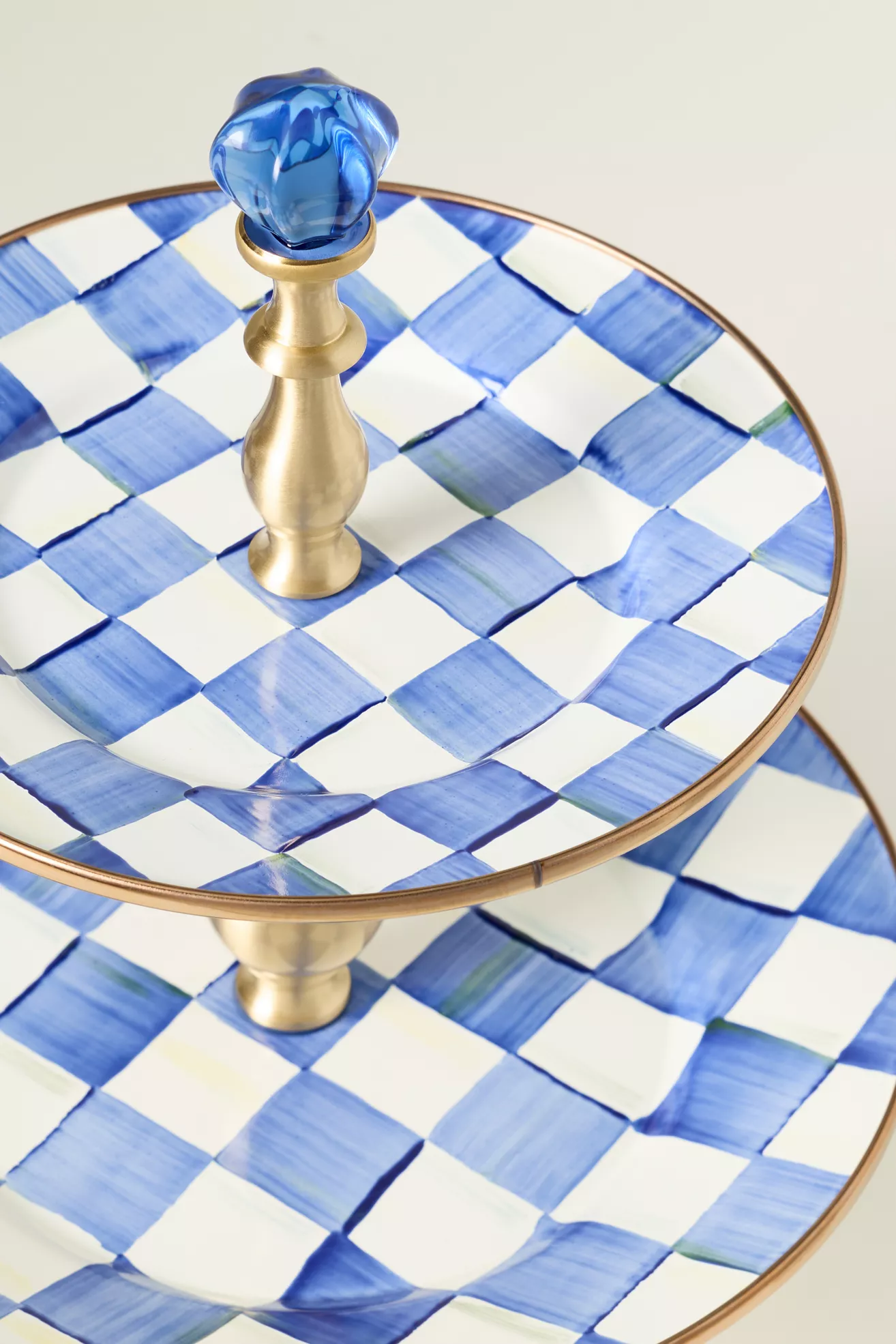 MacKenzie-Childs Check Two-Tier Sweet Stand - thumbnail 10