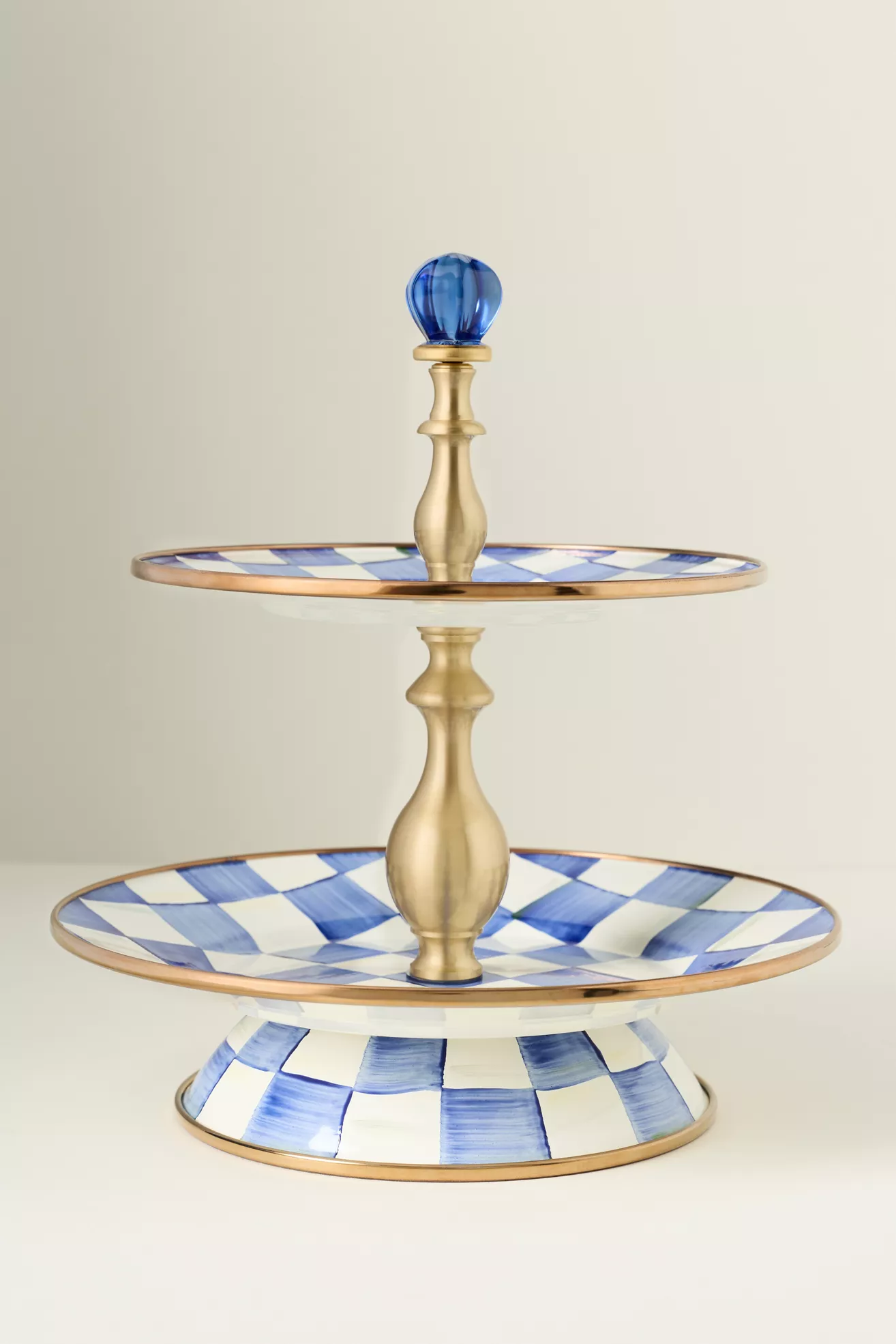 MacKenzie-Childs Check Two-Tier Sweet Stand - thumbnail 9