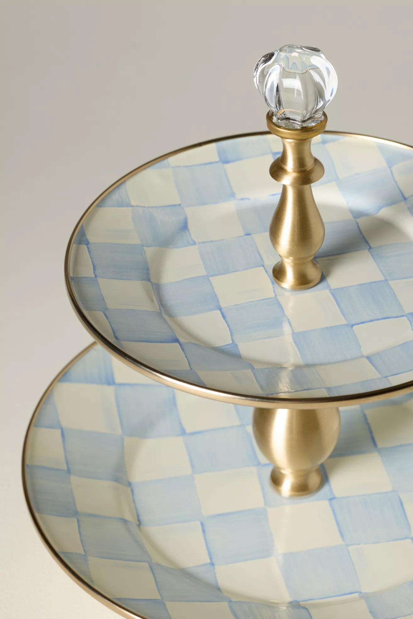 MacKenzie-Childs Check Two-Tier Sweet Stand - thumbnail 4