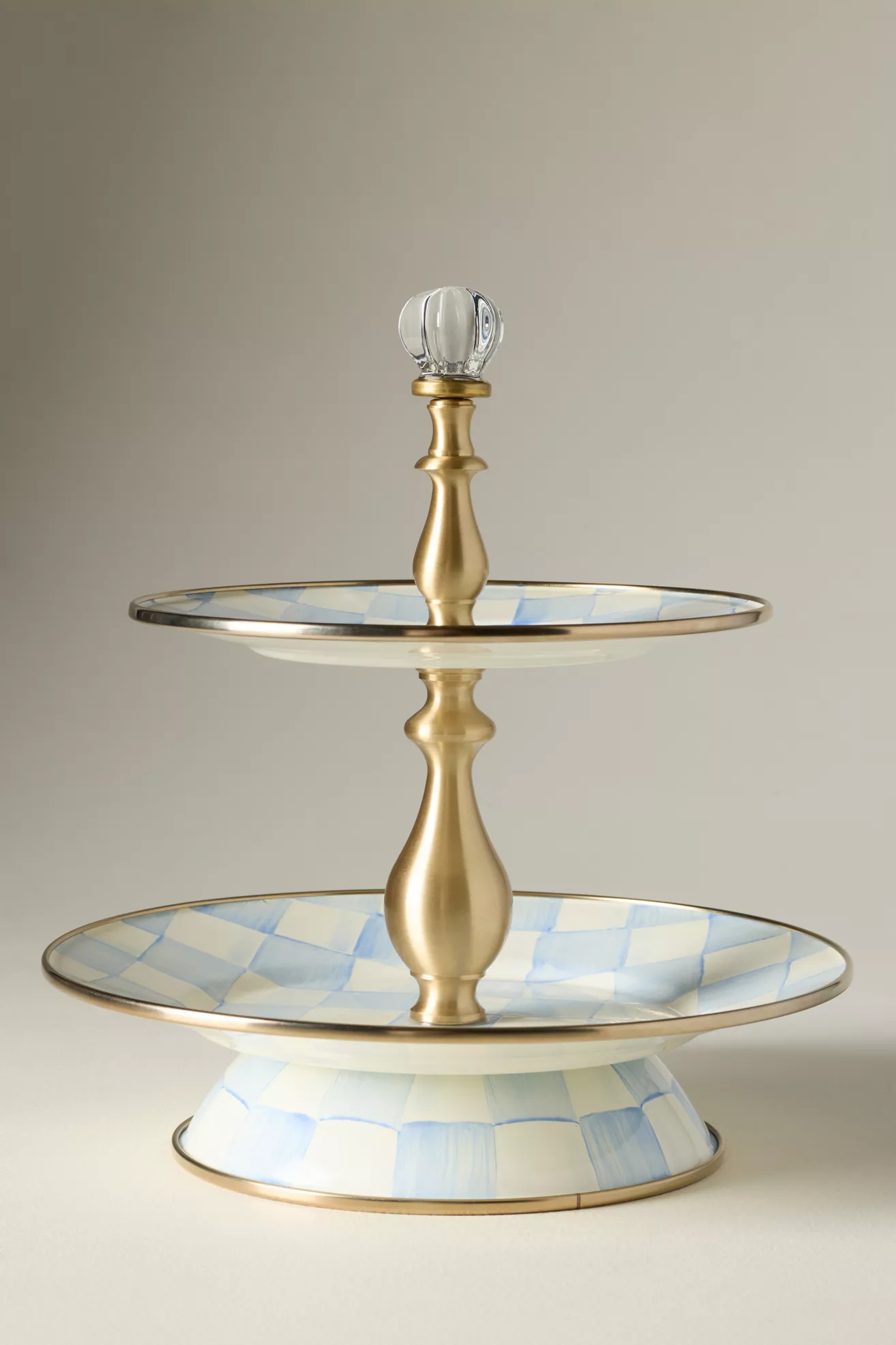 MacKenzie-Childs Check Two-Tier Sweet Stand - thumbnail 3