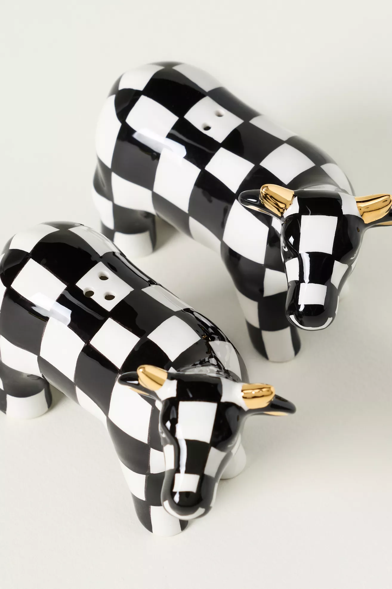 MacKenzie-Childs Cow Salt & Pepper Set - thumbnail 3