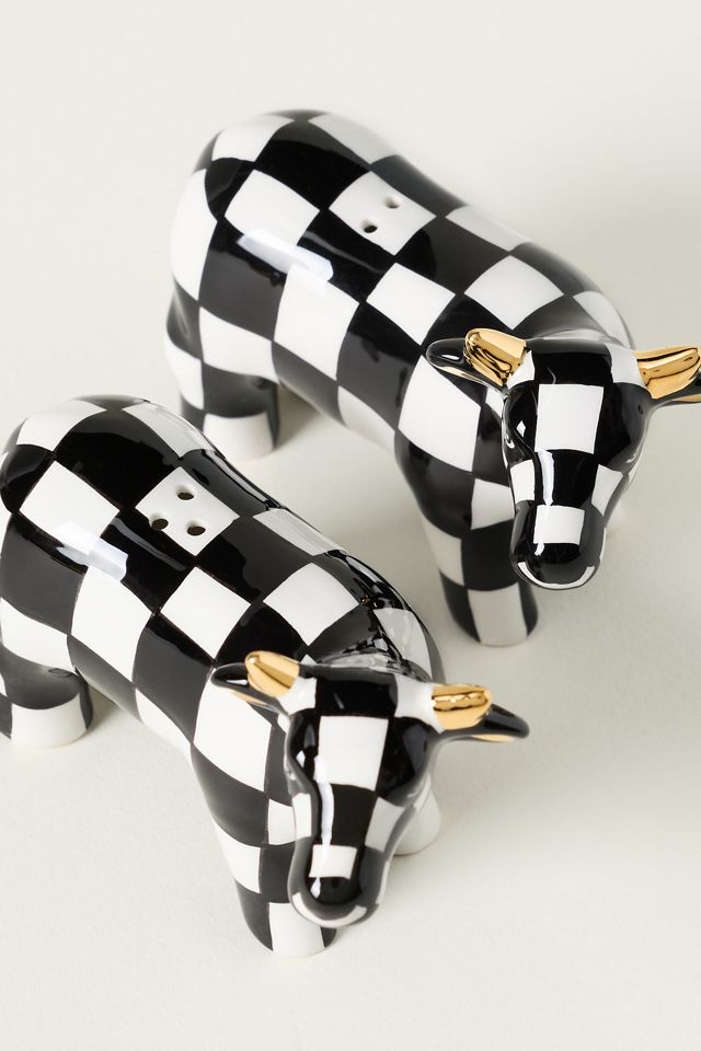 MacKenzie-Childs Cow Salt & Pepper Set #2