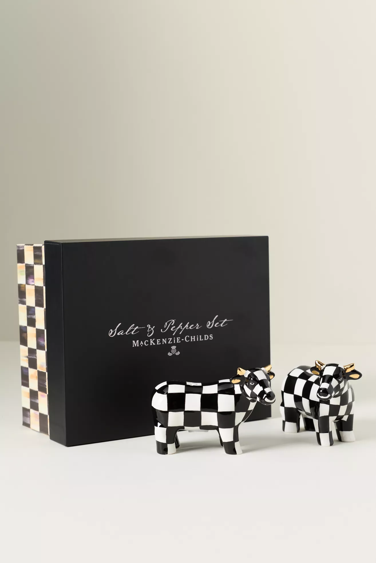 MacKenzie-Childs Cow Salt & Pepper Set