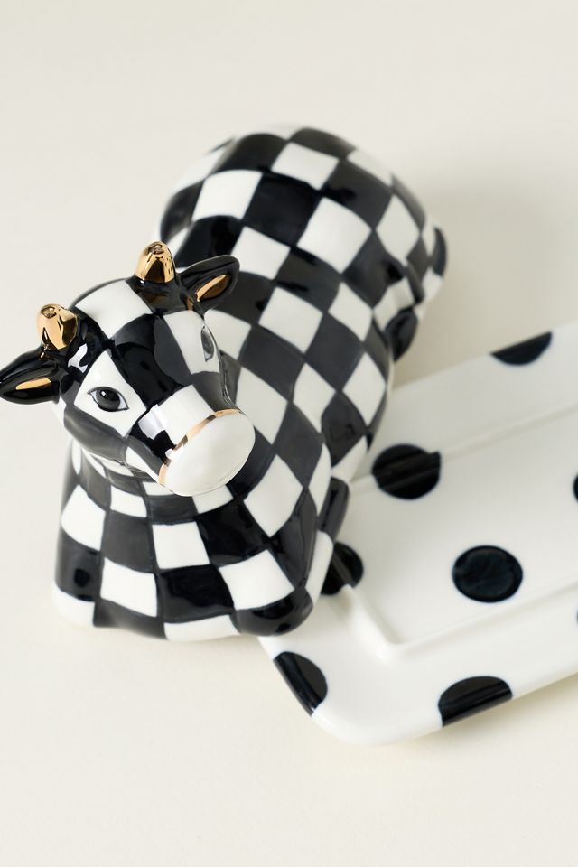 MacKenzie-Childs Cow Creamery Butter Dish #1