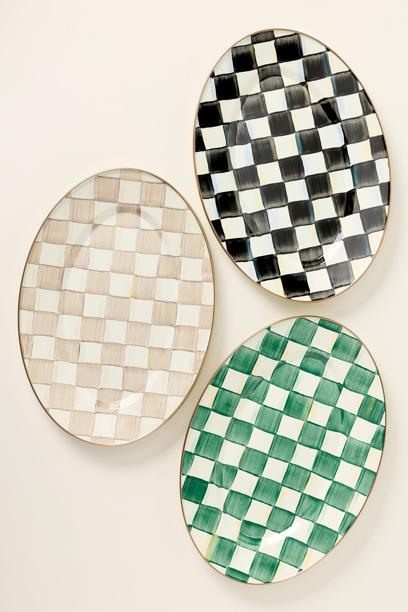 MacKenzie-Childs Check Small Oval Platter - Courtly Check, One Size