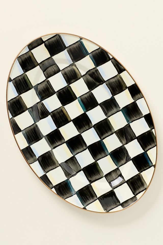 MacKenzie-Childs Check Small Oval Platter | AnthroHome