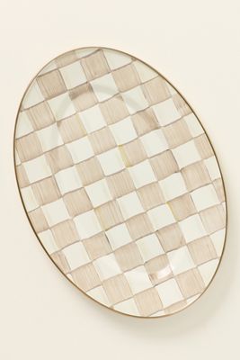 MacKenzie-Childs Check Small Oval Platter