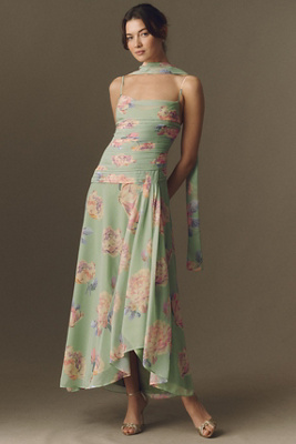 black maxi gown dress Embellished Cowl Neck Maxi Dress in Black - 2